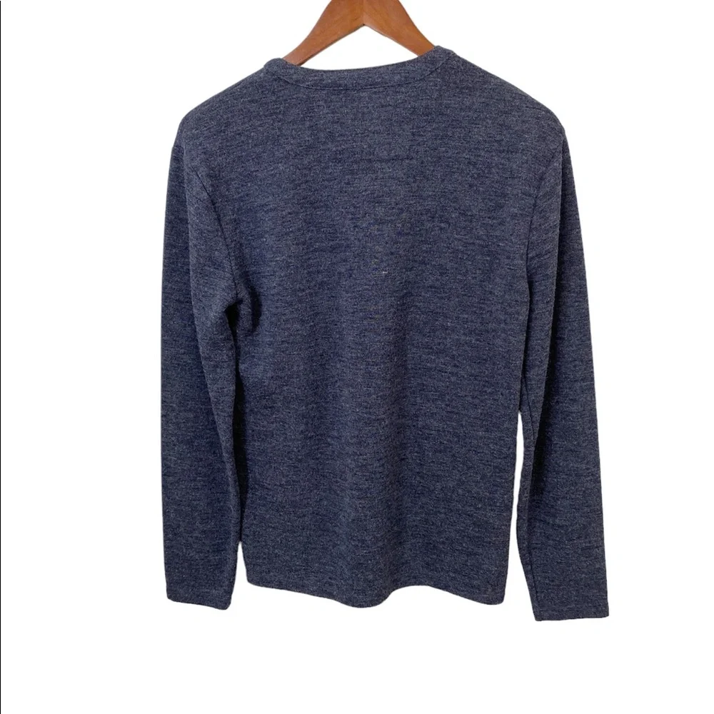 Banana Republic Henley Sweater Shirt Men's Small Blue/Gray Long Sleeve